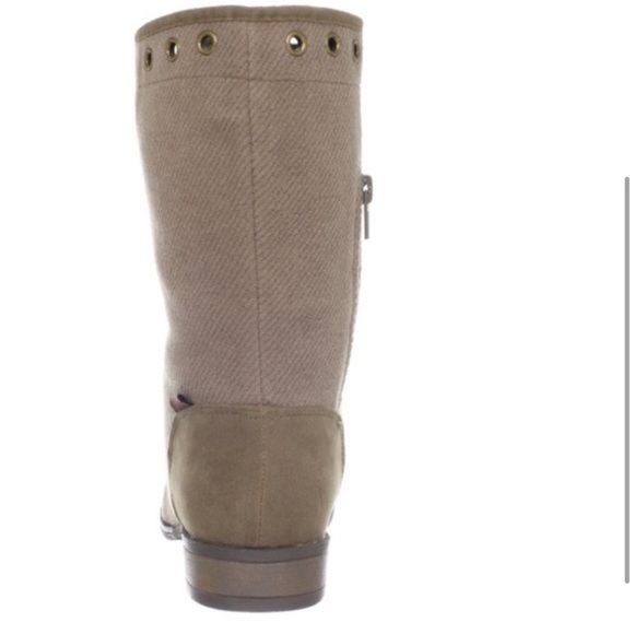 Sable Contrast Lace Up Combat Boots - Picture 3 of 4